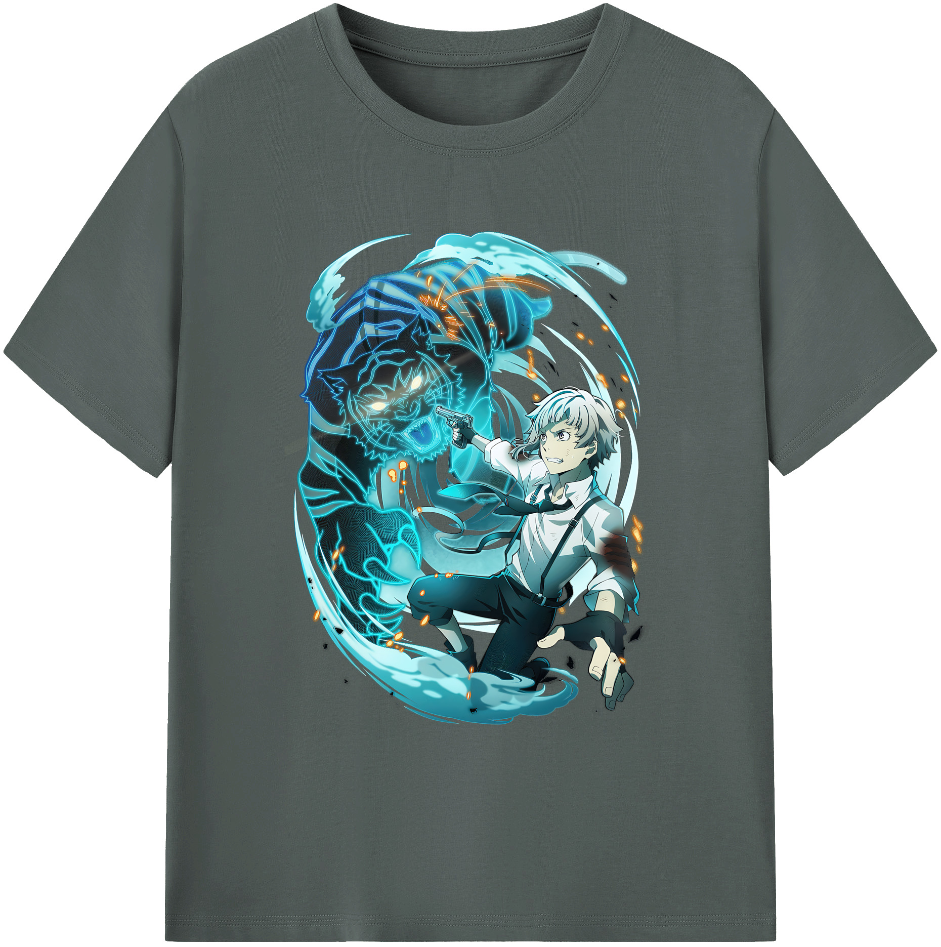 （画像用） 文豪ストレイドッグス Bungo Stray Dogs 綿100％ メンズ半袖Tシャツ｜肌触りやわらか＆通気性